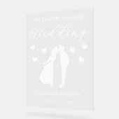 Welcome to Our Wedding Personalized Acrylschild (Winkel)
