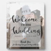 Welcome to Our Wedding Photo Faux Vellum Welcome Fotoplatte (Vorderseite)
