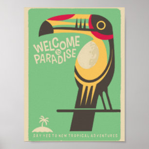Welcome to paradise vintage poster