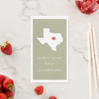Welcome to Texas Wedding Party Custom Serviette