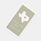Welcome to Texas Wedding Party Custom Serviette (Ecke)