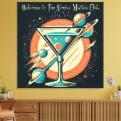 Welcome To The Atomic Martini Club Space Age Leinwanddruck (Insitu (Wohnzimmer))