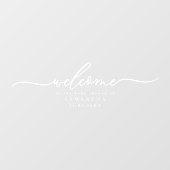 Welcome to the BABY SHOWER of signature script Fensteraufkleber (Blatt)