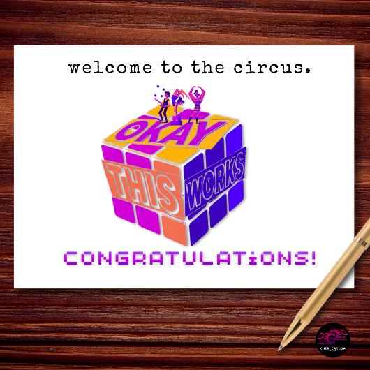 Welcome to the Circus Funny Engagement Karte