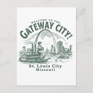 Welcome to the Gateway City St. Louis City Missour Postkarte