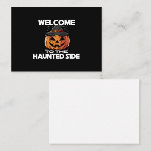 Welcome To The Haunted Side Enclosure Card Begleitkarte (Vorne/Hinten)