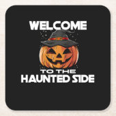 Welcome To The Haunted Side Paper Coaster Rechteckiger Pappuntersetzer (Vorderseite)