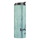 Welcome to the Lake House Blue Wood Thermosbecher (Nach links gedreht)