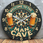 Welcome to the Man Cave Große Wanduhr