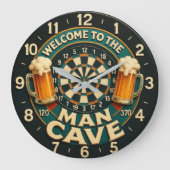 Welcome to the Man Cave  Große Wanduhr (Vorderseite)