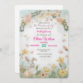 Welcome to the Meadow of Joy” – Baby Shower Invita Einladung (Vorne/Hinten)