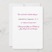 Welcome to the Meadow of Joy” – Baby Shower Invita Einladung (Rückseite)