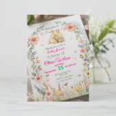 Welcome to the Meadow of Joy” – Baby Shower Invita Einladung (Stehend Vorderseite)