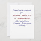 Welcome to the Meadow of Joy” – Baby Shower Invita Einladung (Rückseite)