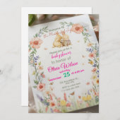 Welcome to the Meadow of Joy” – Baby Shower Invita Einladung (Vorne/Hinten)