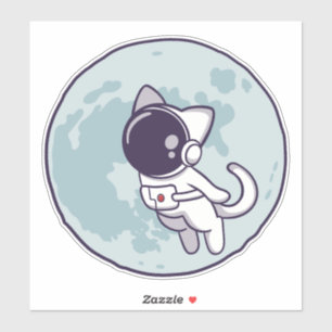 Welcome to the Meoid - Moon mission Aufkleber