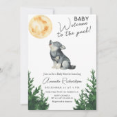 Welcome to the pack! Wolf Baby Shower Einladung (Vorderseite)