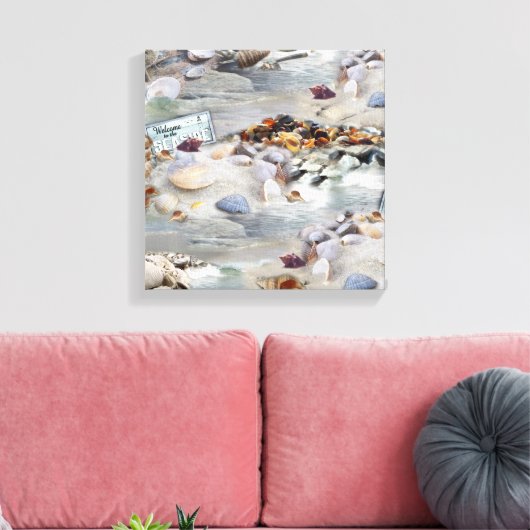 Welcome to the Seaside Leinwanddruck (Insitu (Wohnzimmer))