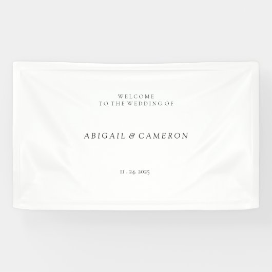 "Welcome to the wedding of..." Wedding Banner (Horizontal)