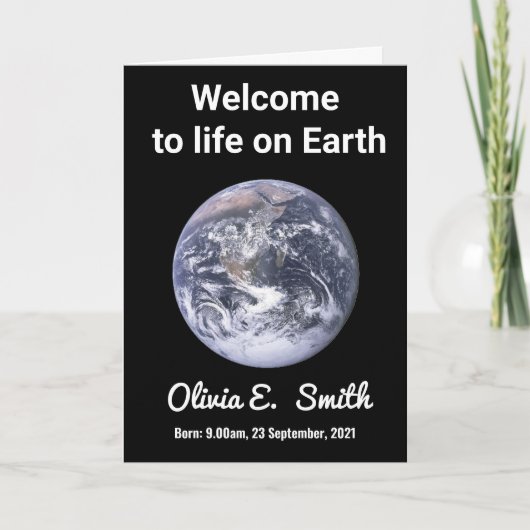 Welcome to the world - New Baby Congratulations Karte (Vorderseite)