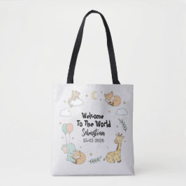 Welcome To The World Sebastian Personalized Tote  Tasche