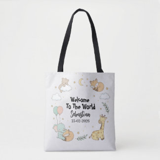 Welcome To The World Sebastian Personalized Tote  Tasche
