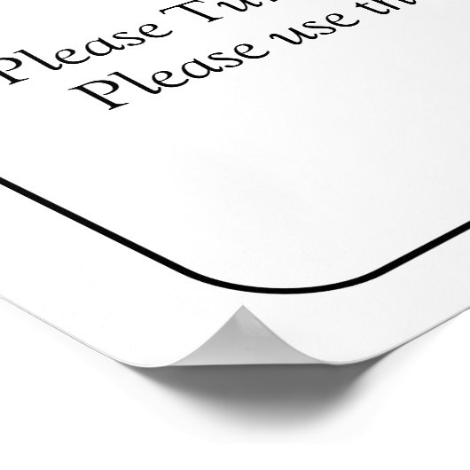 Welcome to  Wedding Black White Infinity Scroll, Poster (Ecke)