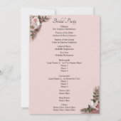 Welcome to Wedding Ceremony, Pink Roses & Doves  (Rückseite)