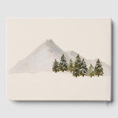 Welcome Watercolor Forest Cabin Zuhause Rental Gästebuch (Rückseite)