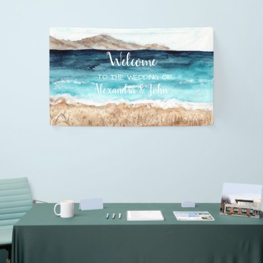 Welcome Wedding Beach Banner (Messeveranstaltung)