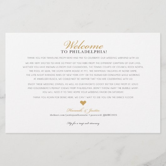 Welcome Wedding Itinerary Map Card - CUSTOM Hannah (Vorderseite)