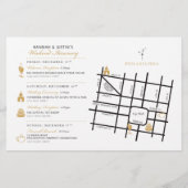 Welcome Wedding Itinerary Map Card - CUSTOM Hannah (Rückseite)
