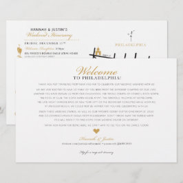 Welcome Wedding Itinerary Map Card - CUSTOM Hannah