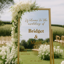 Welcome Wedding Mirror Decal Selfie Handwriting