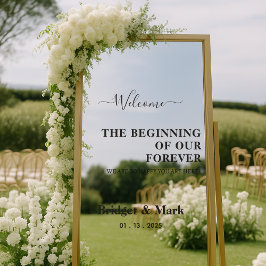 Welcome Wedding Mirror Decal Selfie Script-Schrift Fensteraufkleber