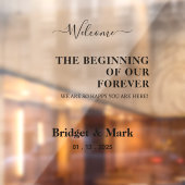 Welcome Wedding Mirror Decal Selfie Script-Schrift Fensteraufkleber (Blatt 2)