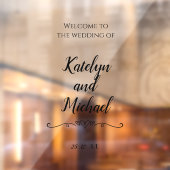 Welcome Wedding Mirror Empfang Couple Name Fensteraufkleber (Blatt 2)