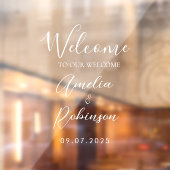 Welcome Wedding Mirror Sign Vinyl Lettering Elegan Fensteraufkleber (Blatt 2)