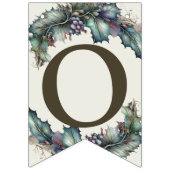 Welcome Wedding Party Green Lila Blätter Elegant Wimpelkette (Zweite Fahne)