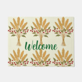🌾 **"Welcome" Wheat Bouquet Doormat Fußmatte (Vorderseite)