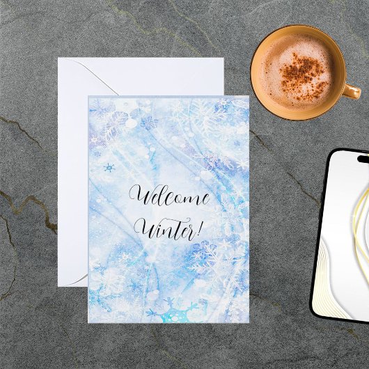 Welcome Winter Greycard Mitteilungskarte