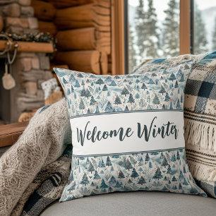 Welcome Winter Throw Kissen