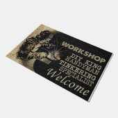 Welcome Workshop DUY King Handyman Fußmatte (Schrägansicht)