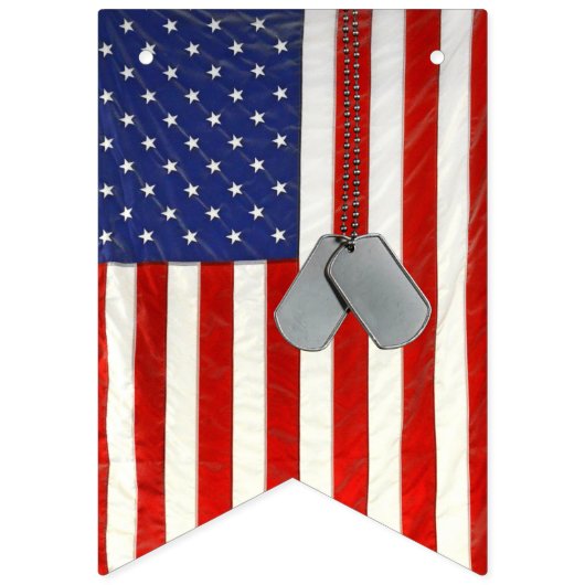 Welcome Zuhause American Flag Wimpelkette (Zweite Fahne)