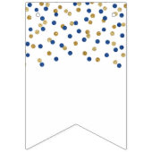 Welcome Zuhause Banner Blue Gold Confetti (Erste Fahne)
