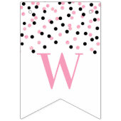 Welcome Zuhause Banner Pink Black Confetti (Zweite Fahne)