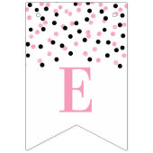 Welcome Zuhause Banner Pink Black Confetti (Dritte Fahne)