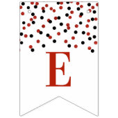 Welcome Zuhause Banner Red Black Confetti (Dritte Fahne)