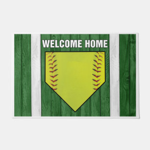 Welcome Zuhause Baseball Design Fußmatte
