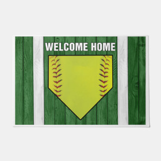 Welcome Zuhause Baseball Design Fußmatte